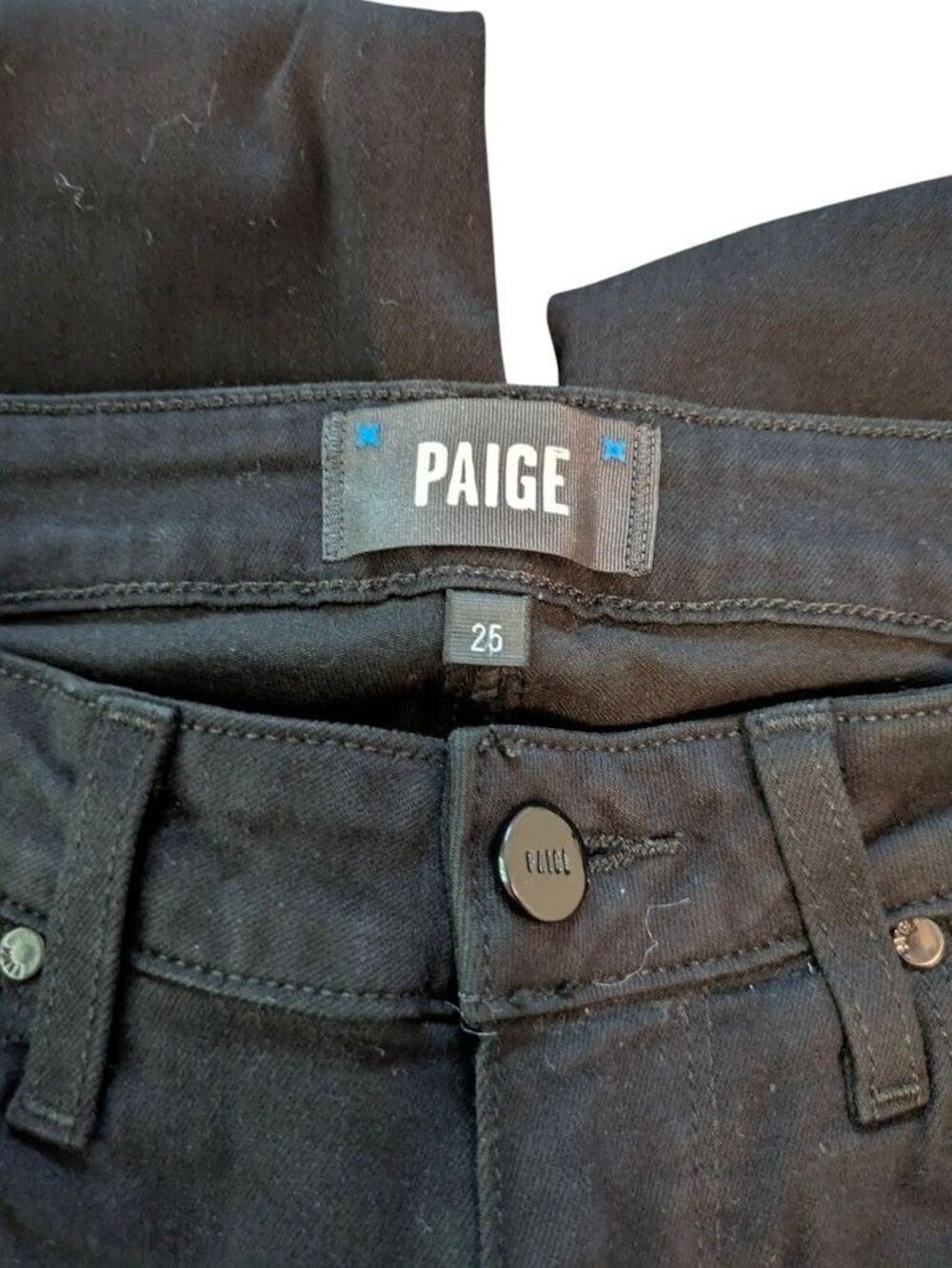 Paige Black Denim Jeans Size 25